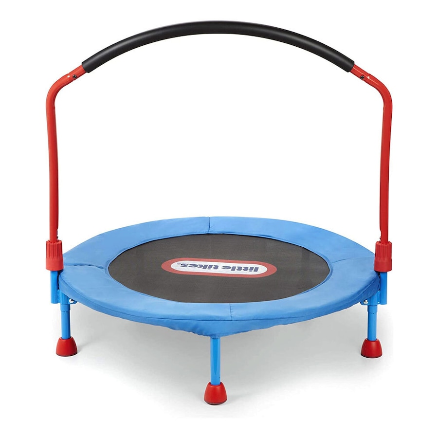 Little Tikes 3' Easy Store Folding Indoor Trampoline w/ Bar Fun Toy Kids/Toddler