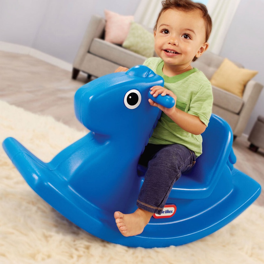 Little Tikes Rocking Horse/Pony Kids/Toddler Children Ride On Toy 12m-3y Blue
