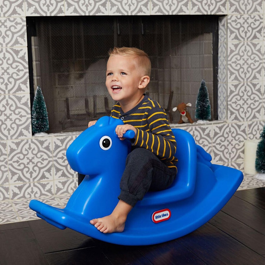 Little Tikes Rocking Horse/Pony Kids/Toddler Children Ride On Toy 12m-3y Blue