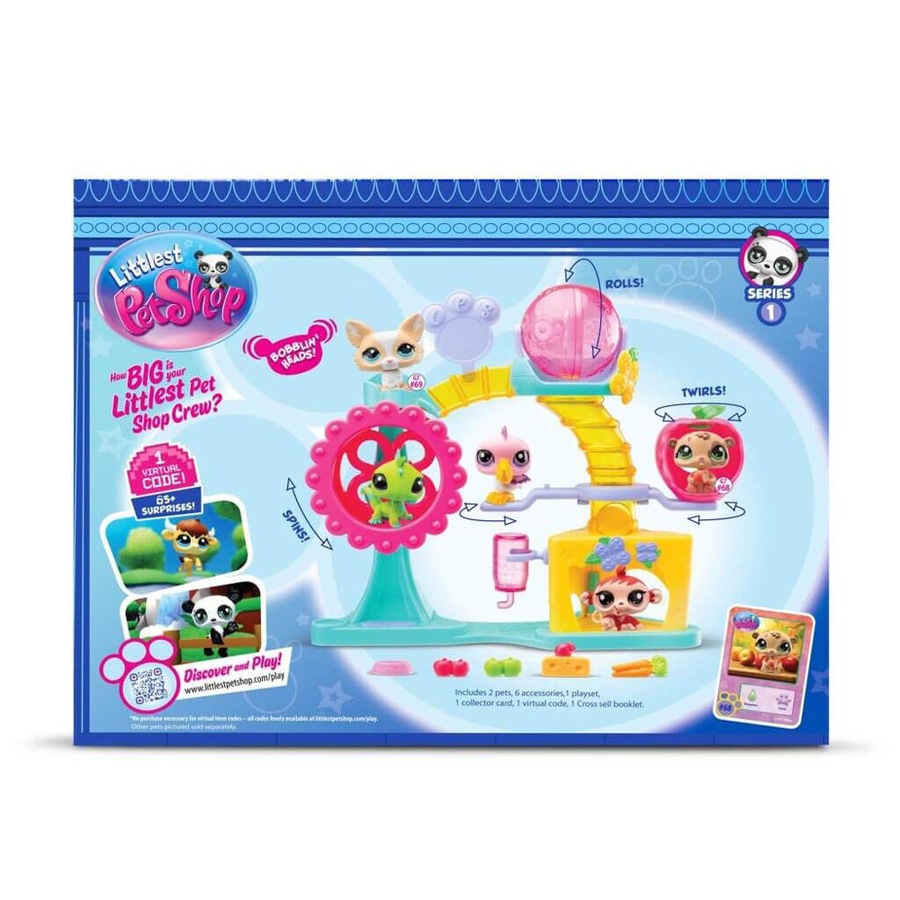 Littlest Pet Shop Fun Factory Playground Playset Animal Toy Figures Kids 4y+