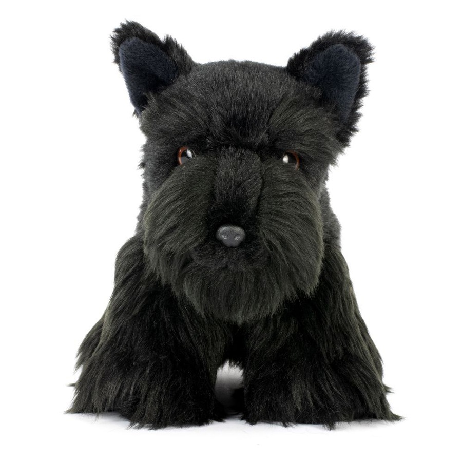 Living Nature 21cm Scottish Terrier Kids Soft Stuffed Animal Plush Toy Black 0+