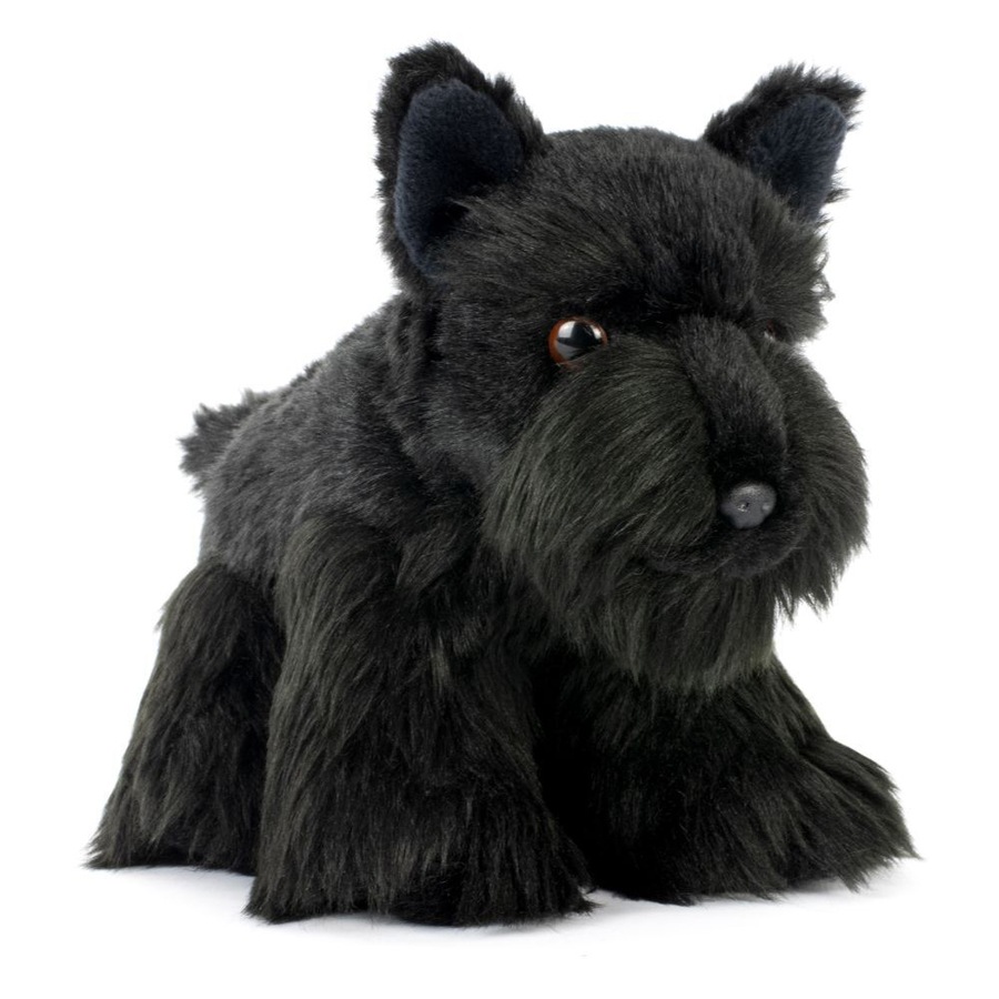 Living Nature 21cm Scottish Terrier Kids Soft Stuffed Animal Plush Toy Black 0+