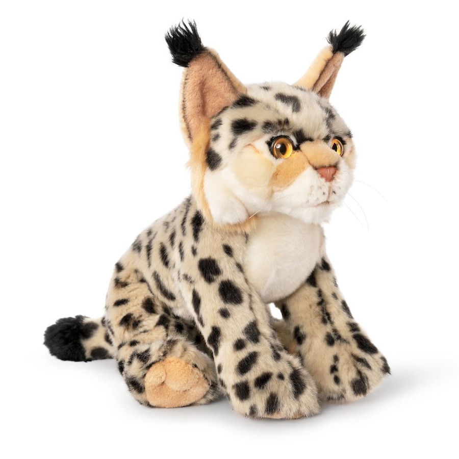 Living Nature 30cm Lynx Stuffed Animal Plush Kids/Children Soft Play Toy Brown