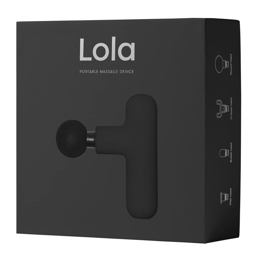 Lola Massage Gun 4 Heads Handheld Muscle Relief Percussion Massager Gun Black