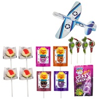 Lollipops Showbag w/ Rainbow/Flopito Lollipops/Ball Pops/Crazy Crackles/Flyer