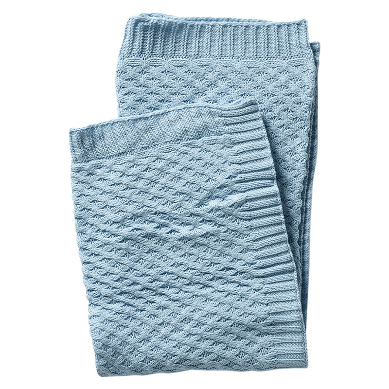 Buy Lorraine Lea 100 Cotton Dinosaur Baby Basket Weave Blanket Blue