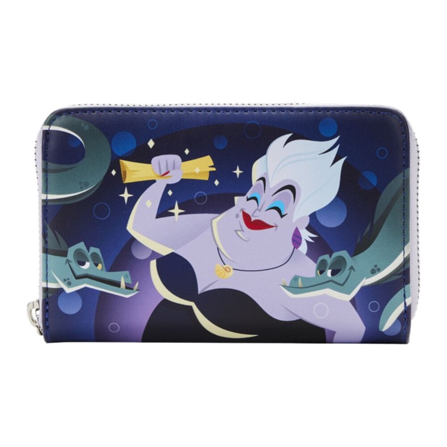 Little Mermaid 1989 Ursula Lair Glow Zip Around Purse Wallet 4in