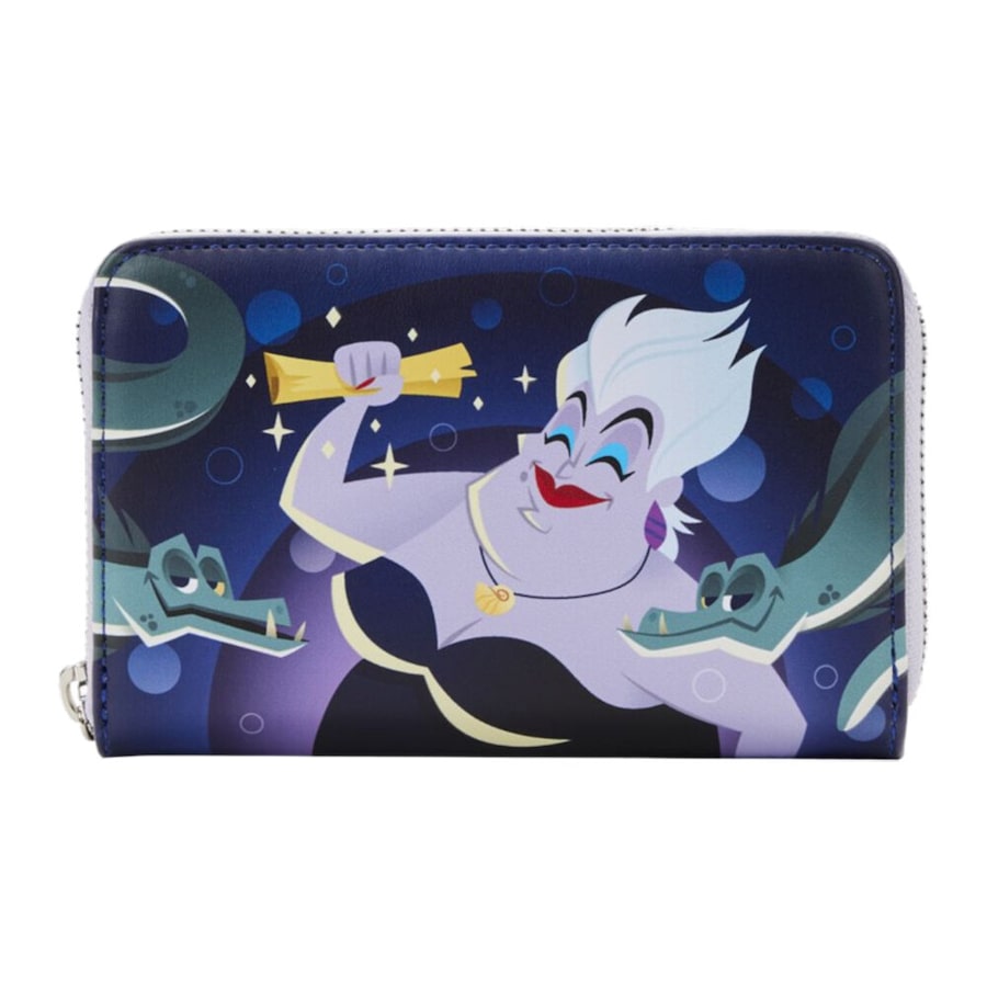 Little Mermaid 1989 Ursula Lair Glow Zip Around Purse Wallet 4in