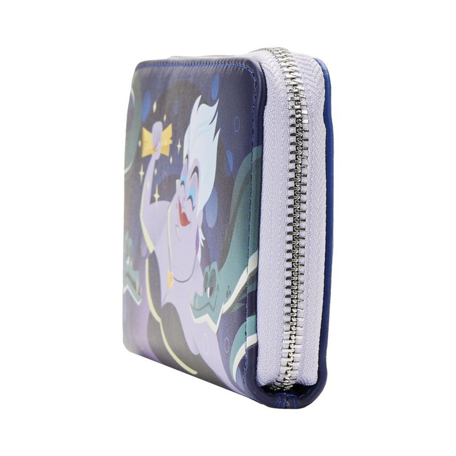 Little Mermaid 1989 Ursula Lair Glow Zip Around Purse Wallet 4in
