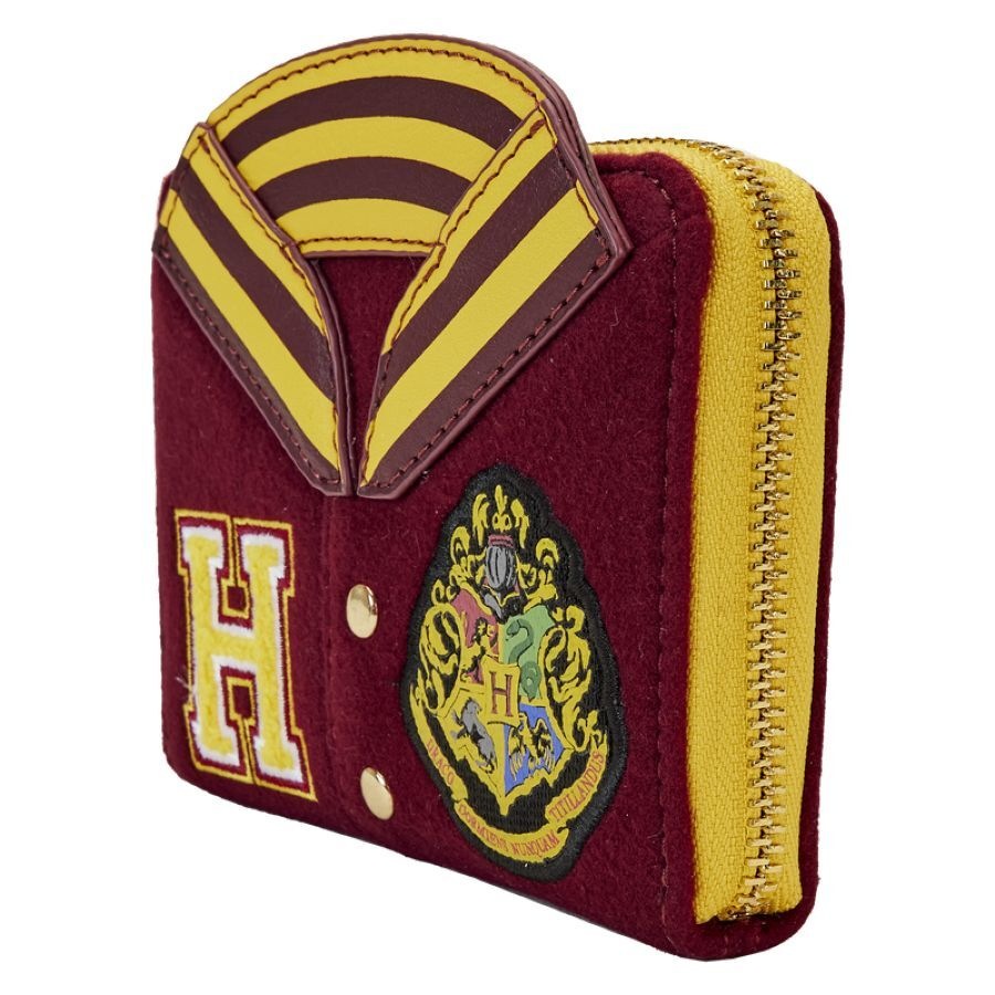 Loungefly Harry Potter Gryffindor Hogwarts Crest Varsity Jacket Zip Wallet