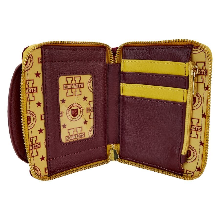 Loungefly Harry Potter Gryffindor Hogwarts Crest Varsity Jacket Zip Wallet