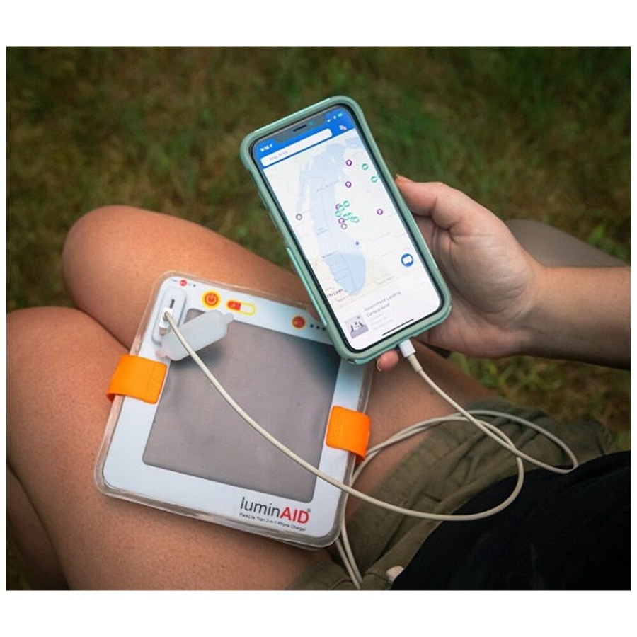 LuminAID PackLite Titan Inflatable Lantern Solar USB Rechargeable Phone Charger