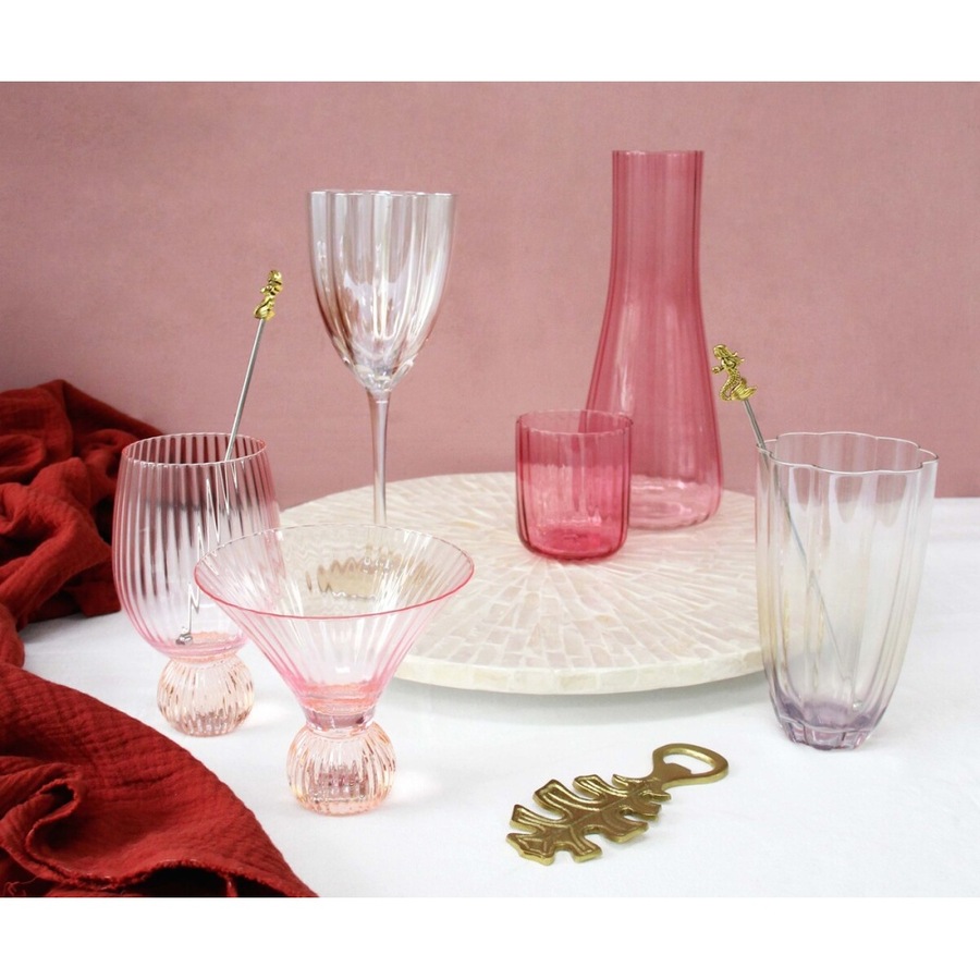 LVD Bedside Carafe & Glass Home/Kitchen Drinkware/Decorative Display 1L Pink