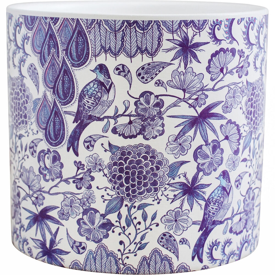 LVD Ceramic Decorative Indoor Planter Pot Vintage 12.5x12cm Blue/White