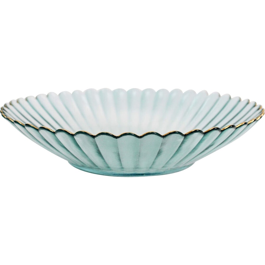 LVD Glass Dish Serve Plate Decorative Home/Dining Tableware Large Mist/Gold