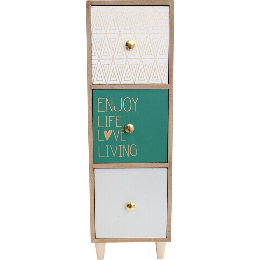 LVD Indie 2 MDF 35.5cm Jewellery Drawer Accessory Organiser Storage Rectangle