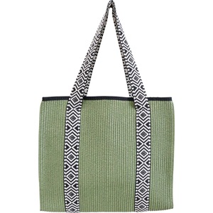 LVD Women's/Ladies Beach Summer Carry Tote Outdoor Shoulder Bag 34x29cm Sage