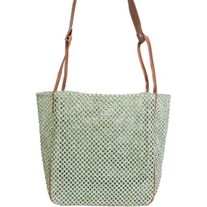 LVD Womens Woven Paper Shopping Tote Bag Hand/Shoulder Carry 35cm Eucalypt