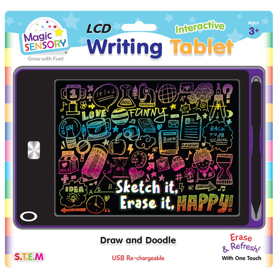 Magic Sensory 8.5" Interactive LCD Writing Tablet Purple Art Children 3y+