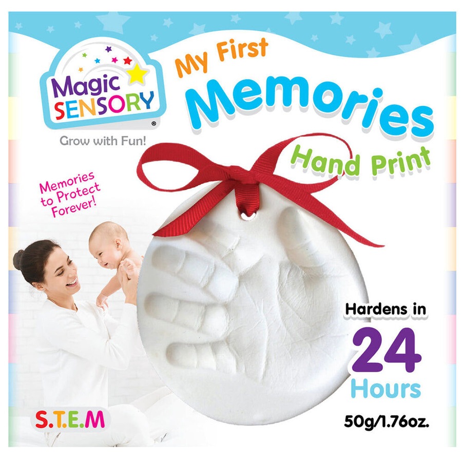 Buy Magic Sensory Hand Print Keepsake Memory Kit Air-Dry Clay No Bake ...