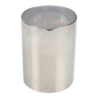 Maine & Crawford 20x12.5cm Moving Flameless 3-Wick Candle w/ Smoked Glass Grey