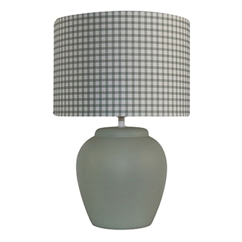 Buy Maine & Crawford Cameo Gingham 43cm Ceramic Bedside Light Desk