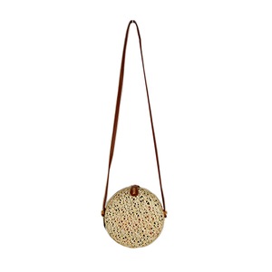 Maine & Crawford Denise 20x6cm Women's Shoulder Sling Bag Round Bamboo Natural