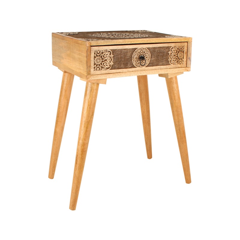 Buy Maine & Crawford Harmony 60x40cm Mango Wood Bedside