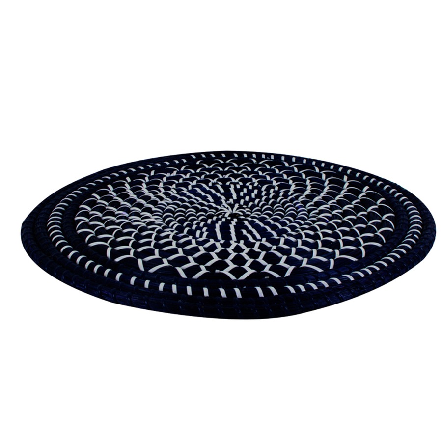 Maine & Crawford Holmes Indigo 38cm Centerpiece Placemat Kitchen Table Mat Large