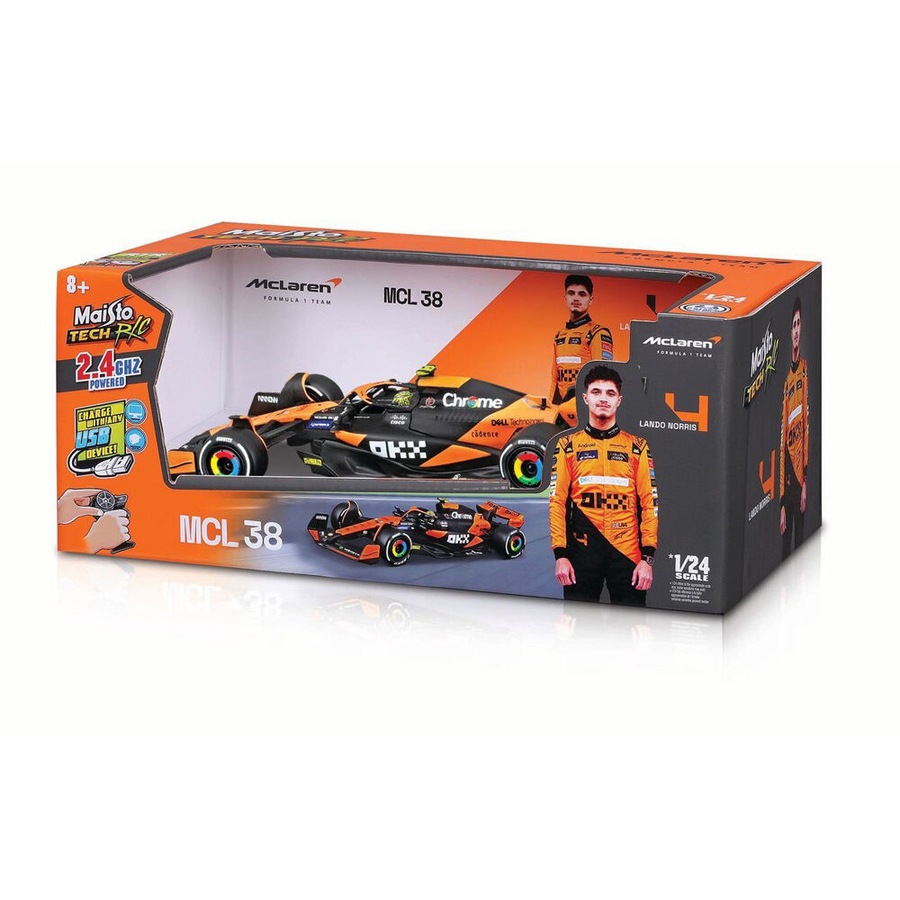 Maisto TECH 2024 F1 McLaren Team MCL38 Miami GP Lando Norris Ready to Run 1:24
