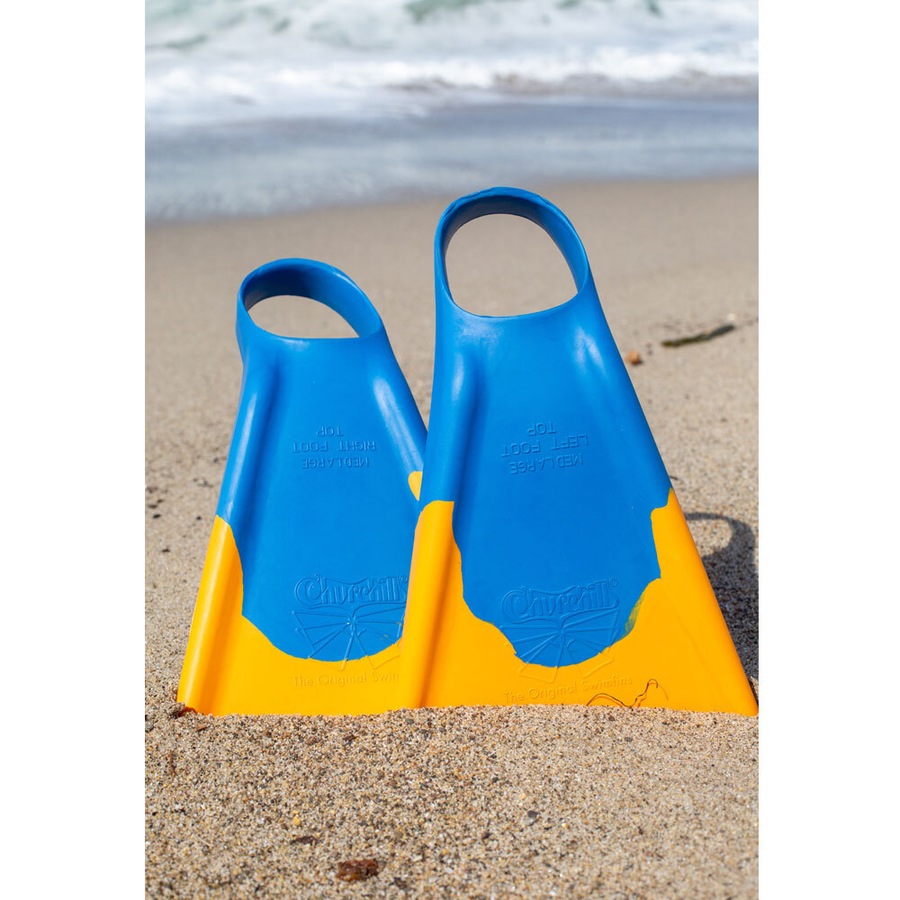 Makapuu Scuba Swimming Fin US 13-14.5 XL Rubber Training Flippers Black/Orange