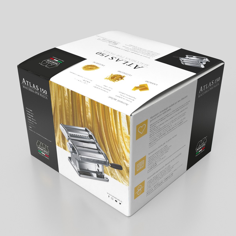 Marcato Atlas 150 Lasagne/Fettuccine/Tagiolini Pasta Noodle Machine/Maker Roller