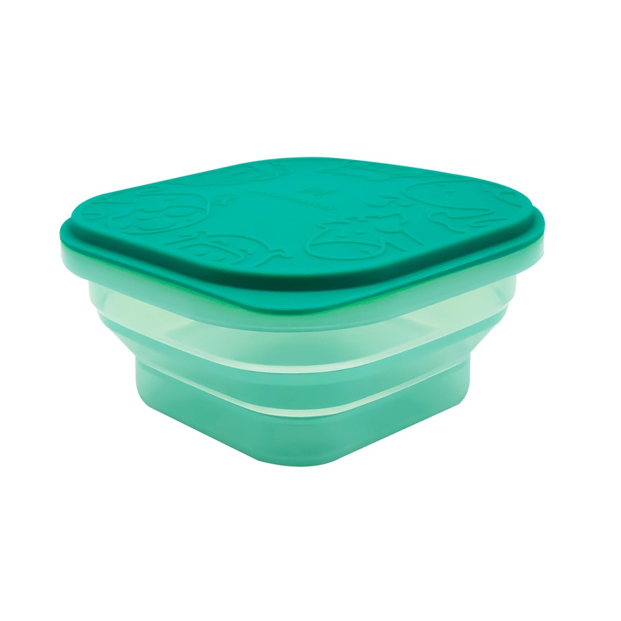 Marcus & Marcus Green Collapsible Snack Container Food Stroage w/Lid Silicone