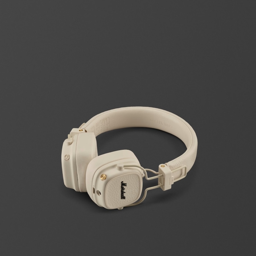 Marshall Major V Wireless Bluetooth Overear Headpones W/ 3.5mm Audio Cord Cream