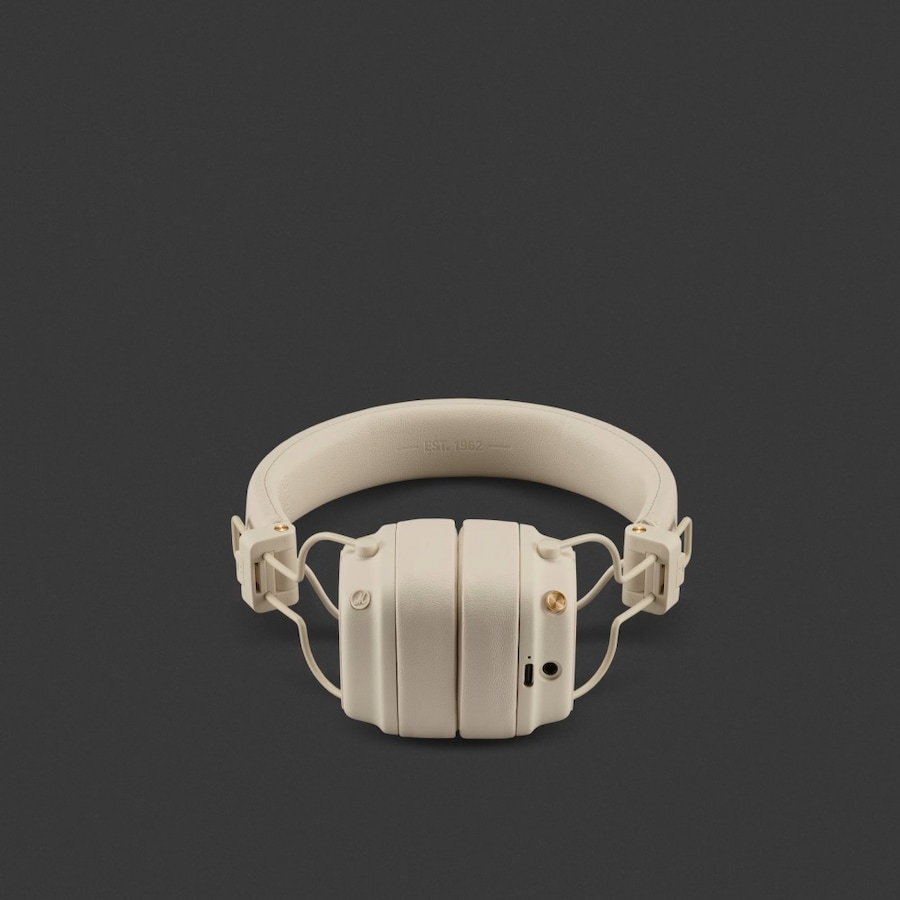 Marshall Major V Wireless Bluetooth Overear Headpones W/ 3.5mm Audio Cord Cream