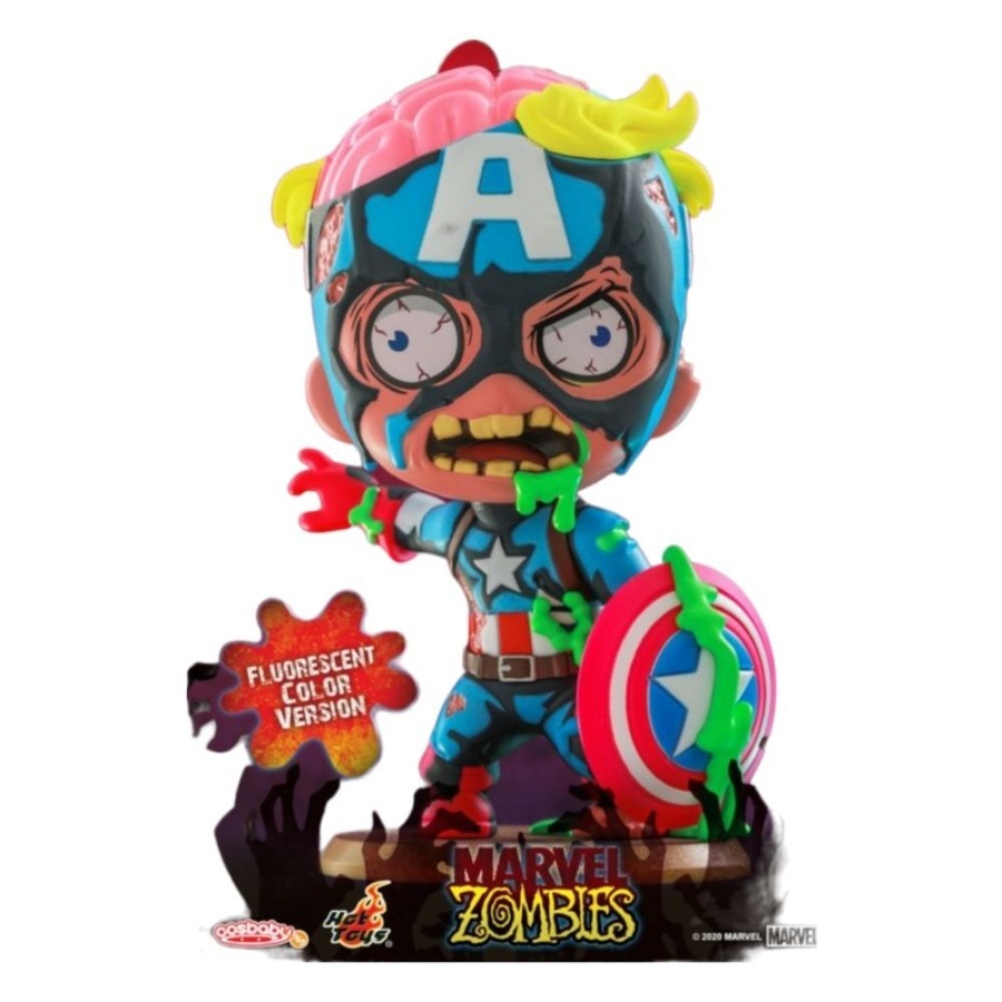 Marvel Zombies Comics Captain America Fluorescent Cosbaby Figure Kids Toy