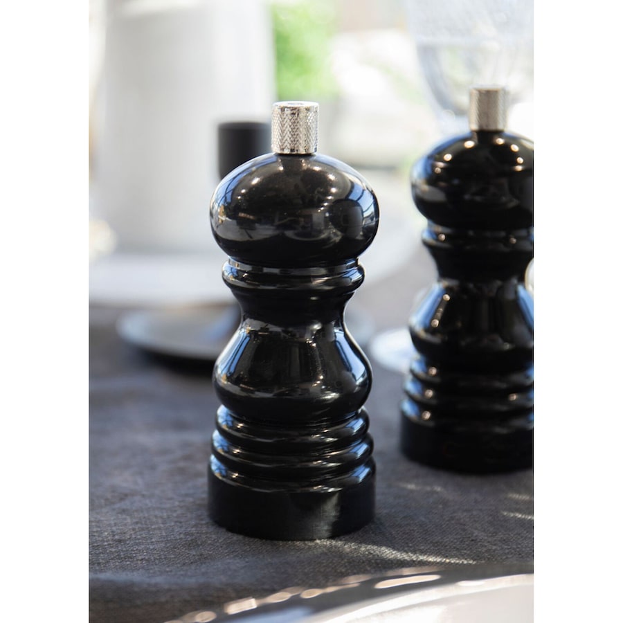Mastercraft 12cm Classic Capstan Salt & Pepper Mill Kitchen Spice Grinder Black