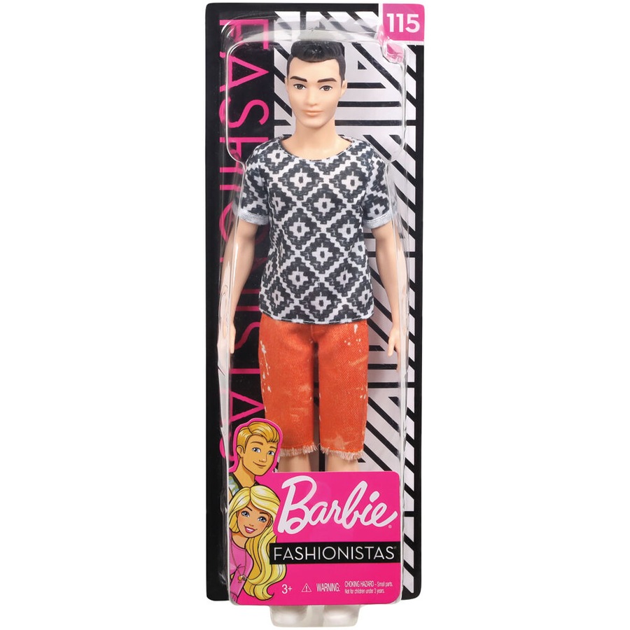 Mattel Barbie Fashionistas Modern Ken Male Dolls Figure 30cm Assorted 3y+
