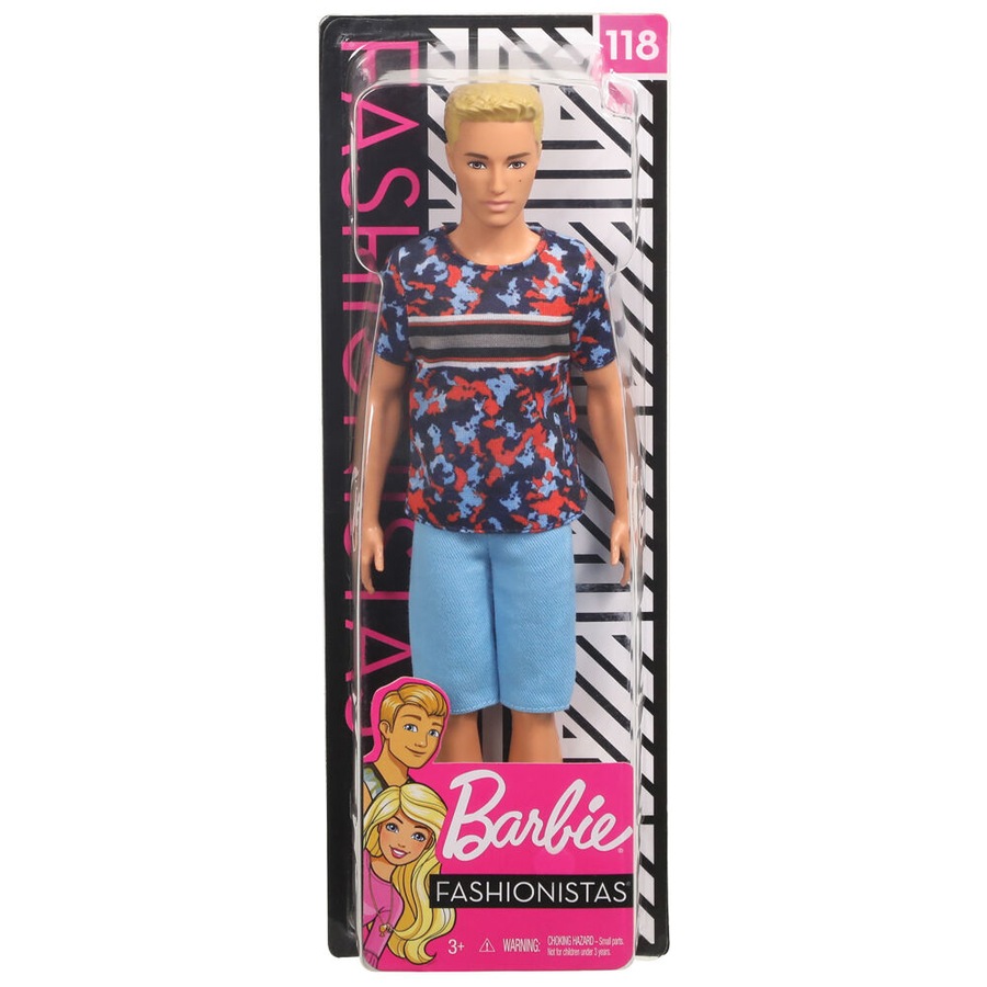 Mattel Barbie Fashionistas Modern Ken Male Dolls Figure 30cm Assorted 3y+