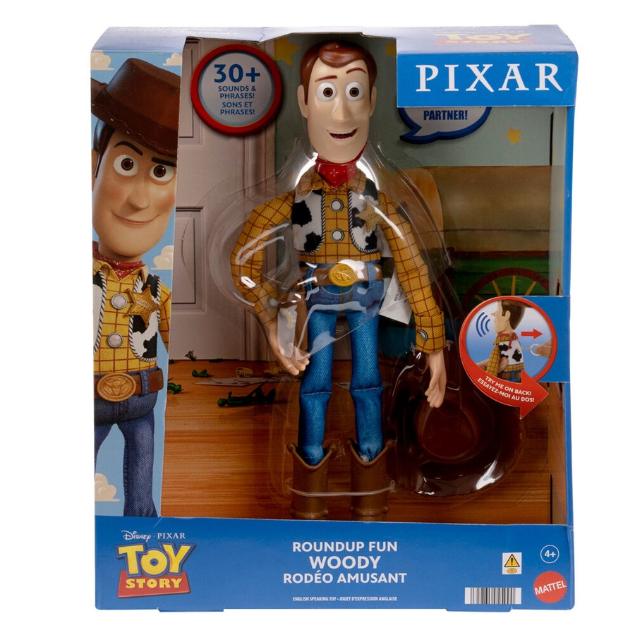 Mattel Disney Pixar Large Scale Action Figure Talking Doll Woody 31cm Kids 4y+