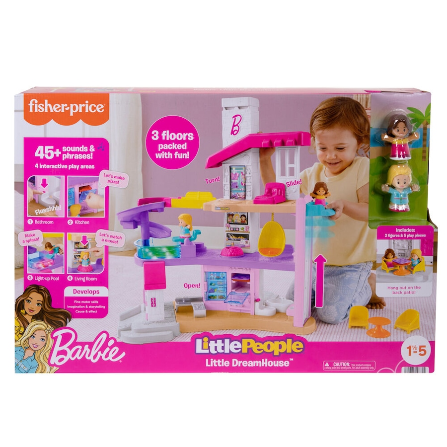 Mattel Fisher Price Little People Barbie Little Dreamhouse Toy 61x61cm 2y+