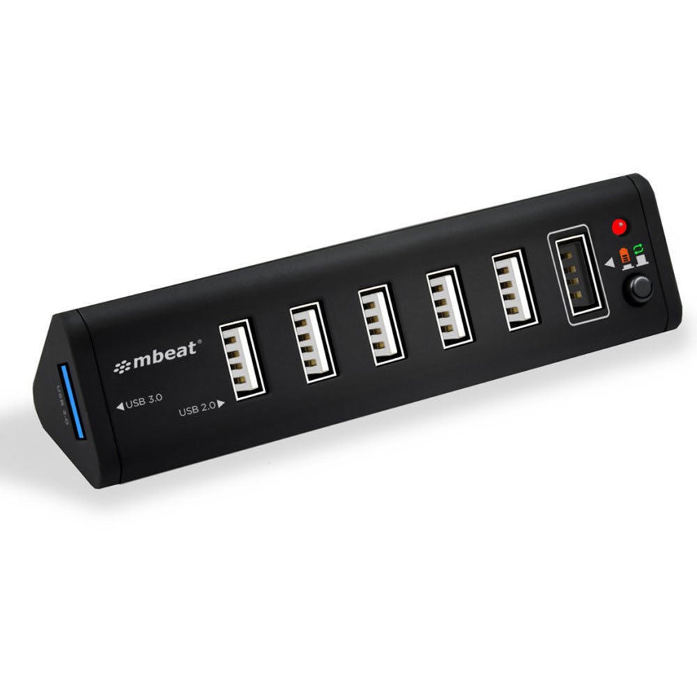 mbeat 7 Port 2.1A Charger Station USB 3.0/USB 2.0 Hub/Charging/Data/Splitter