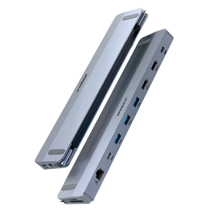 Mbeat D12 Multi-Port Dual HDMI 4K USB-C Compact Portable Docking Station