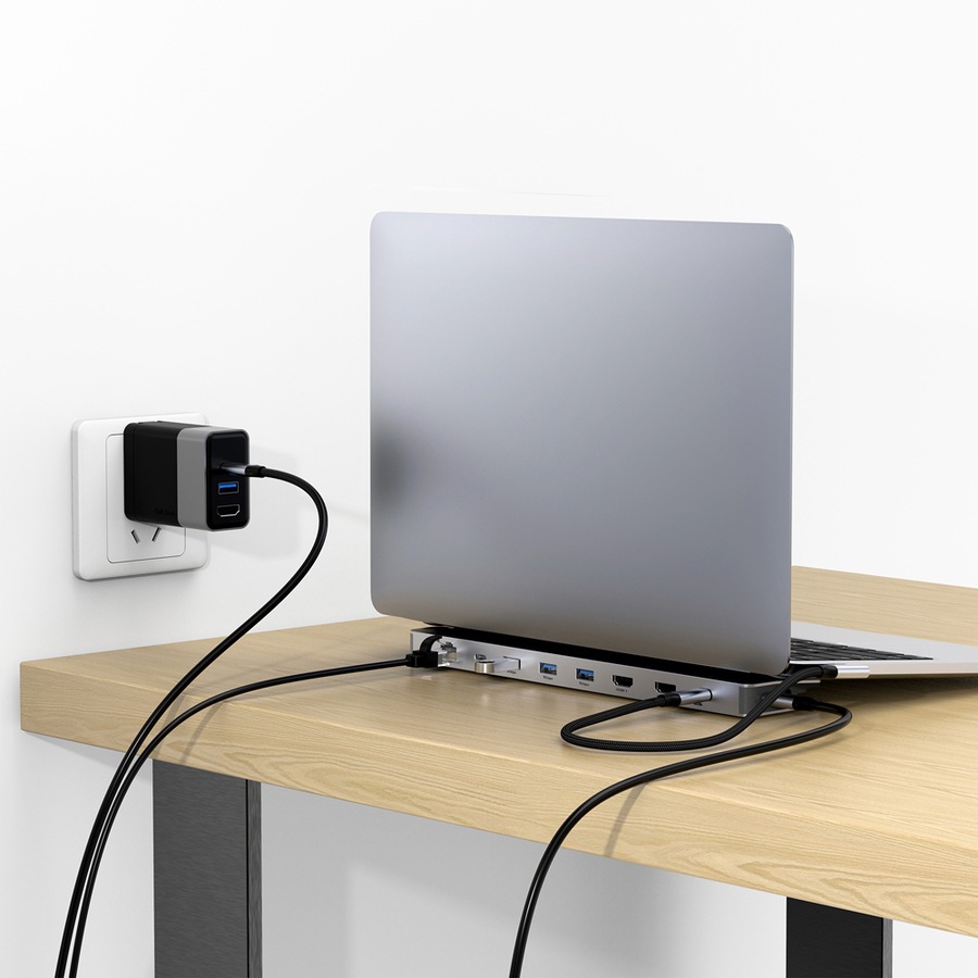 Mbeat D12 Multi-Port Dual HDMI 4K USB-C Compact Portable Docking Station