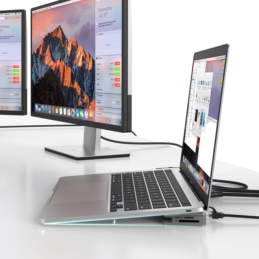 Mbeat D12 Multi-Port Dual HDMI 4K USB-C Compact Portable Docking Station