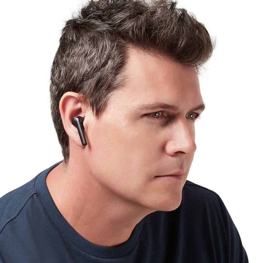 Mbeat E2 True Wireless Earphone Bluetooth Earbuds w/ Charging Case f/ Phones BLK