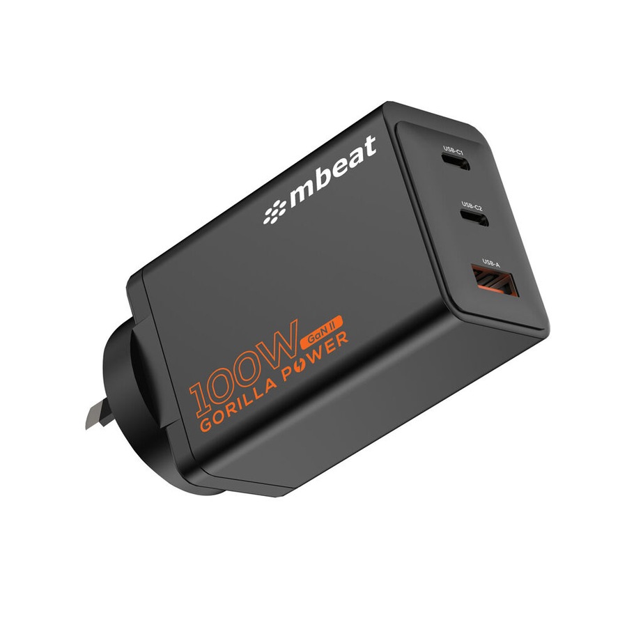 Mbeat Gorilla Power High-Speed Charging 100W Gan II USB-C Charging Plug