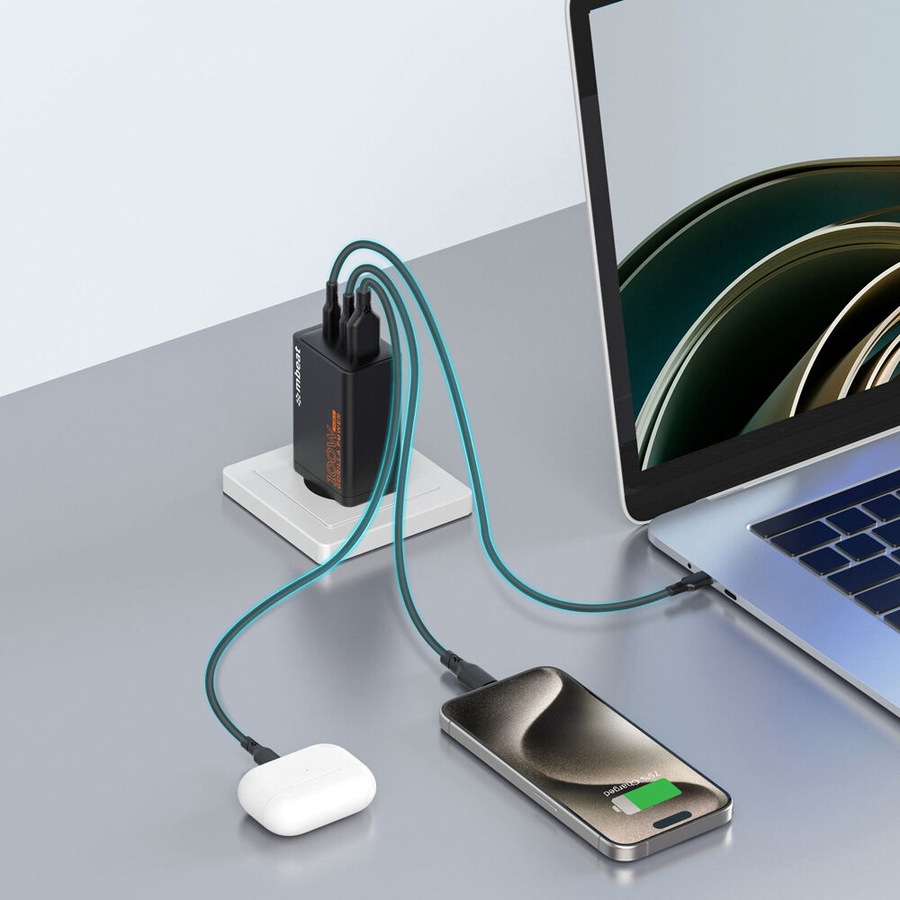 Mbeat Gorilla Power High-Speed Charging 100W Gan II USB-C Charging Plug