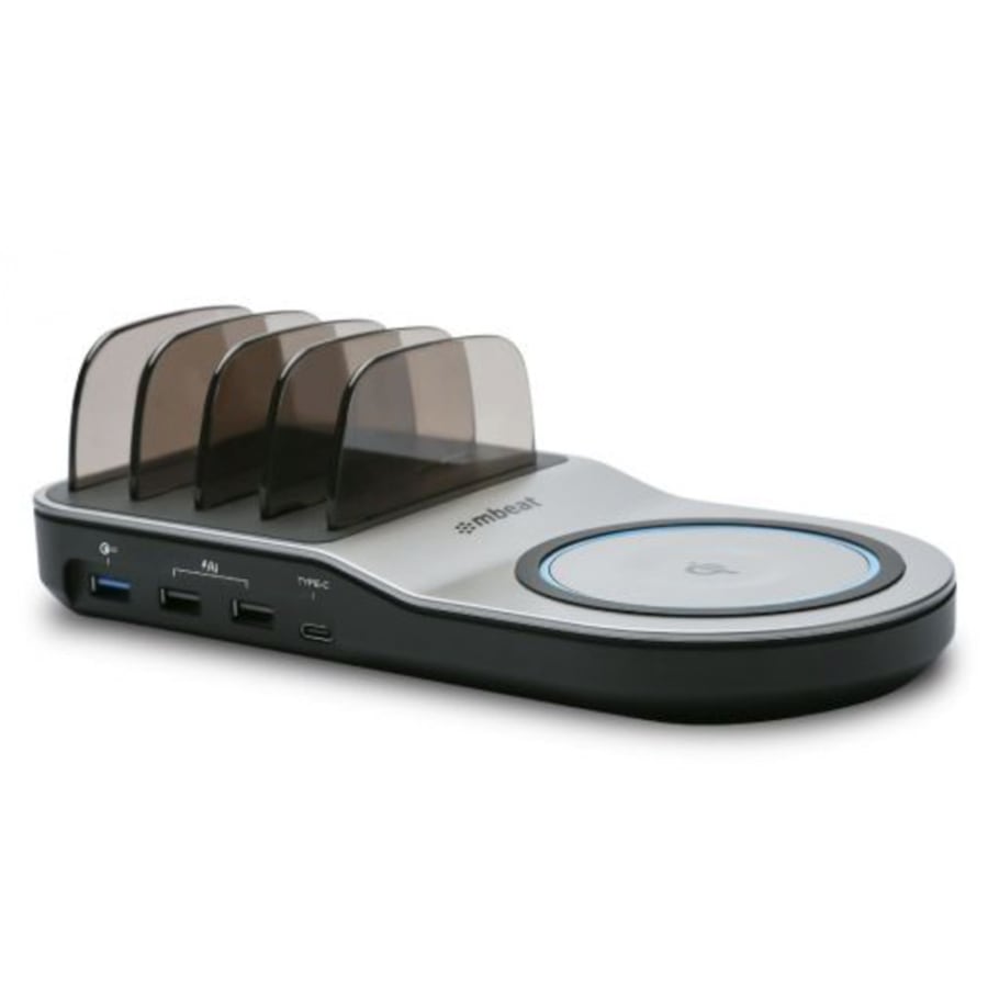 mbeat Gorilla Power Multi-Device/Phone Qi Wireless/USB-C/USB-A Charging Dock