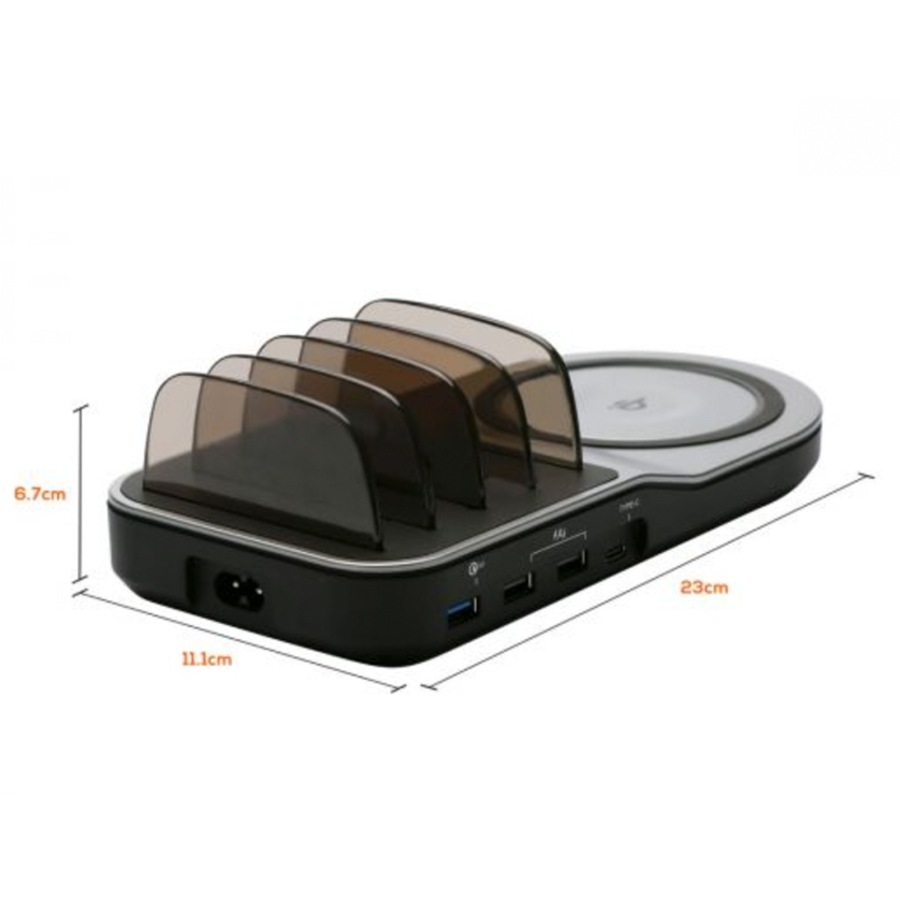 mbeat Gorilla Power Multi-Device/Phone Qi Wireless/USB-C/USB-A Charging Dock